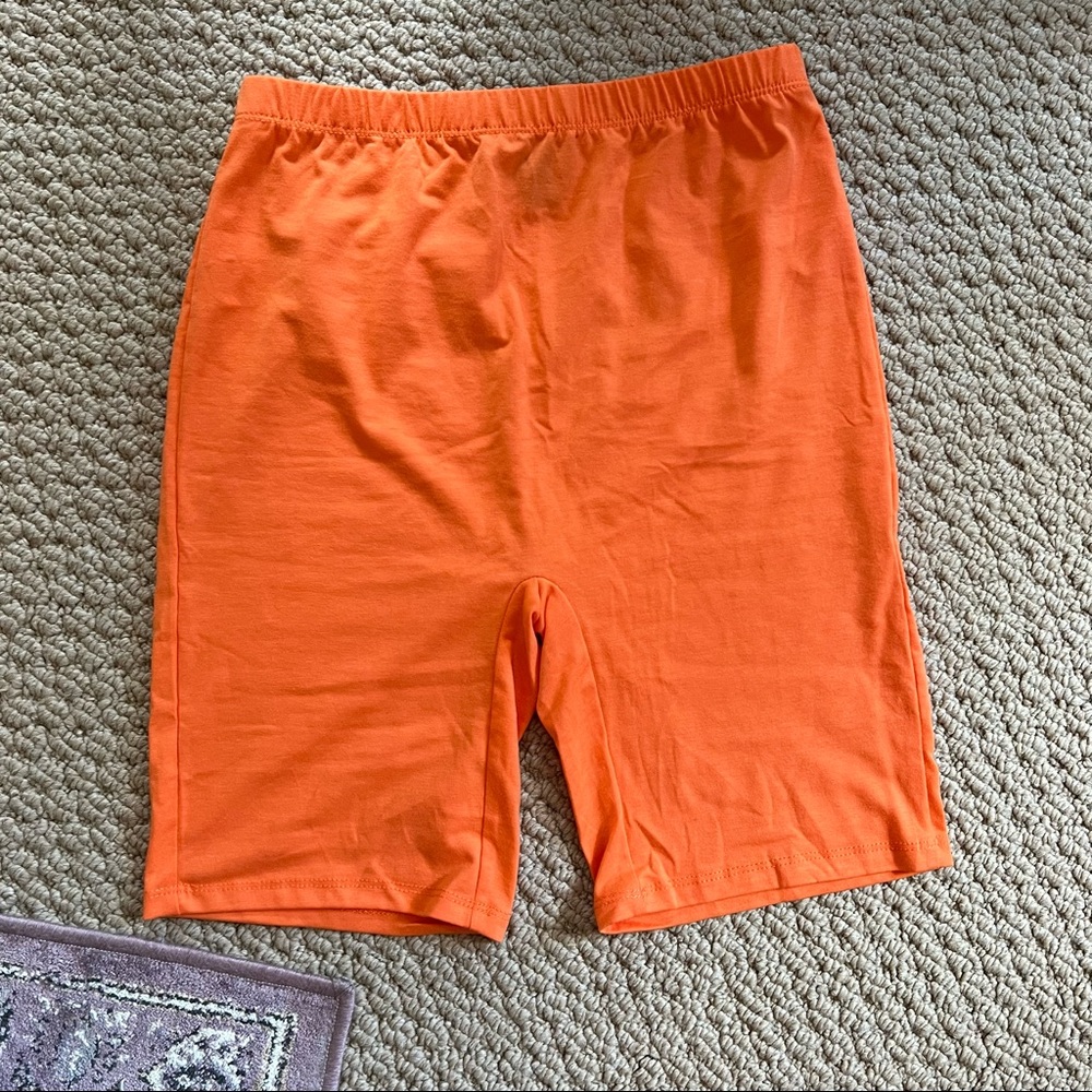 Orange bike shorts